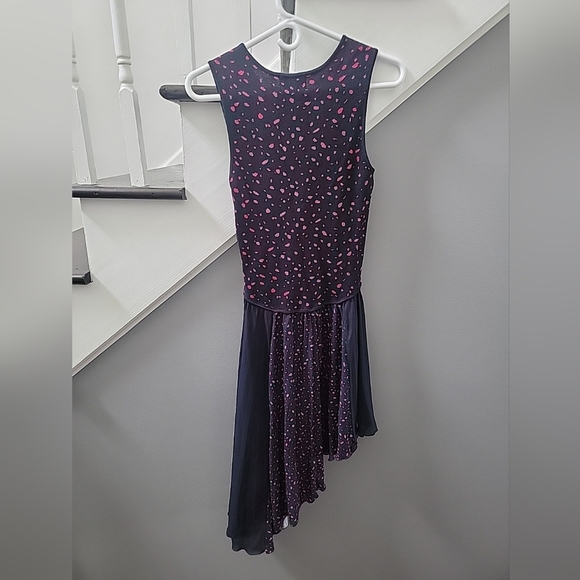 ANTHROPOLOGIE SACHIN & BABI Noir Edythe Midi Dress 0 Asymmetrical Hem - Picture 3 of 4